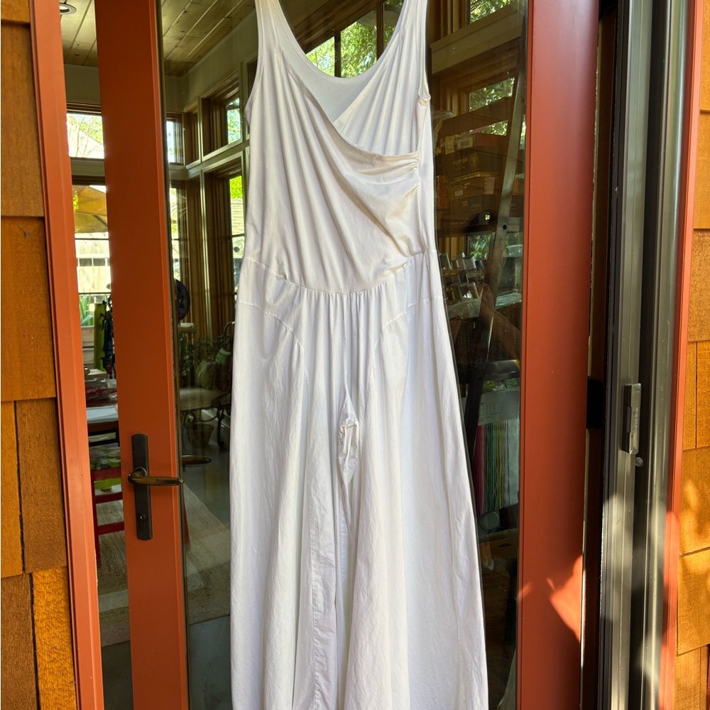 Luna Luz Summer White Palazzo Jumpsuit